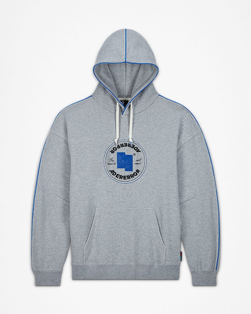 Men\'s Converse x ADER ERROR SHAPES Pullover Hoodie Grey | AU 1E05CO
